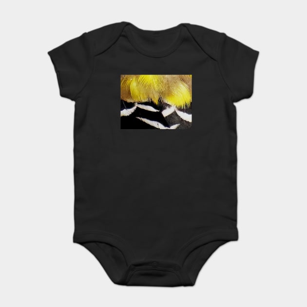 Feathers of a American Goldfinch Baby Bodysuit by BirdsnStuff